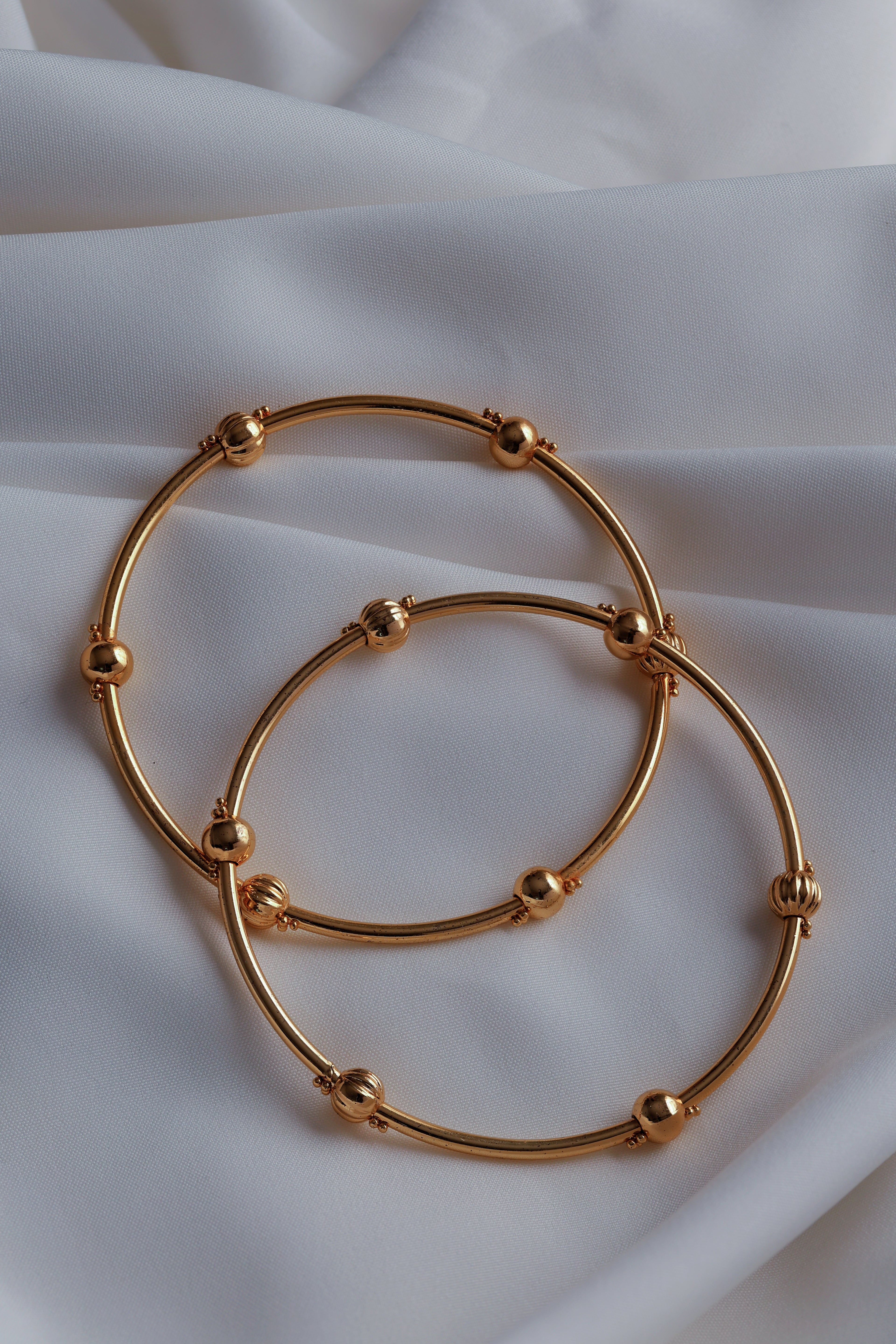 The Golden Orb Bangles - (Set of 2)