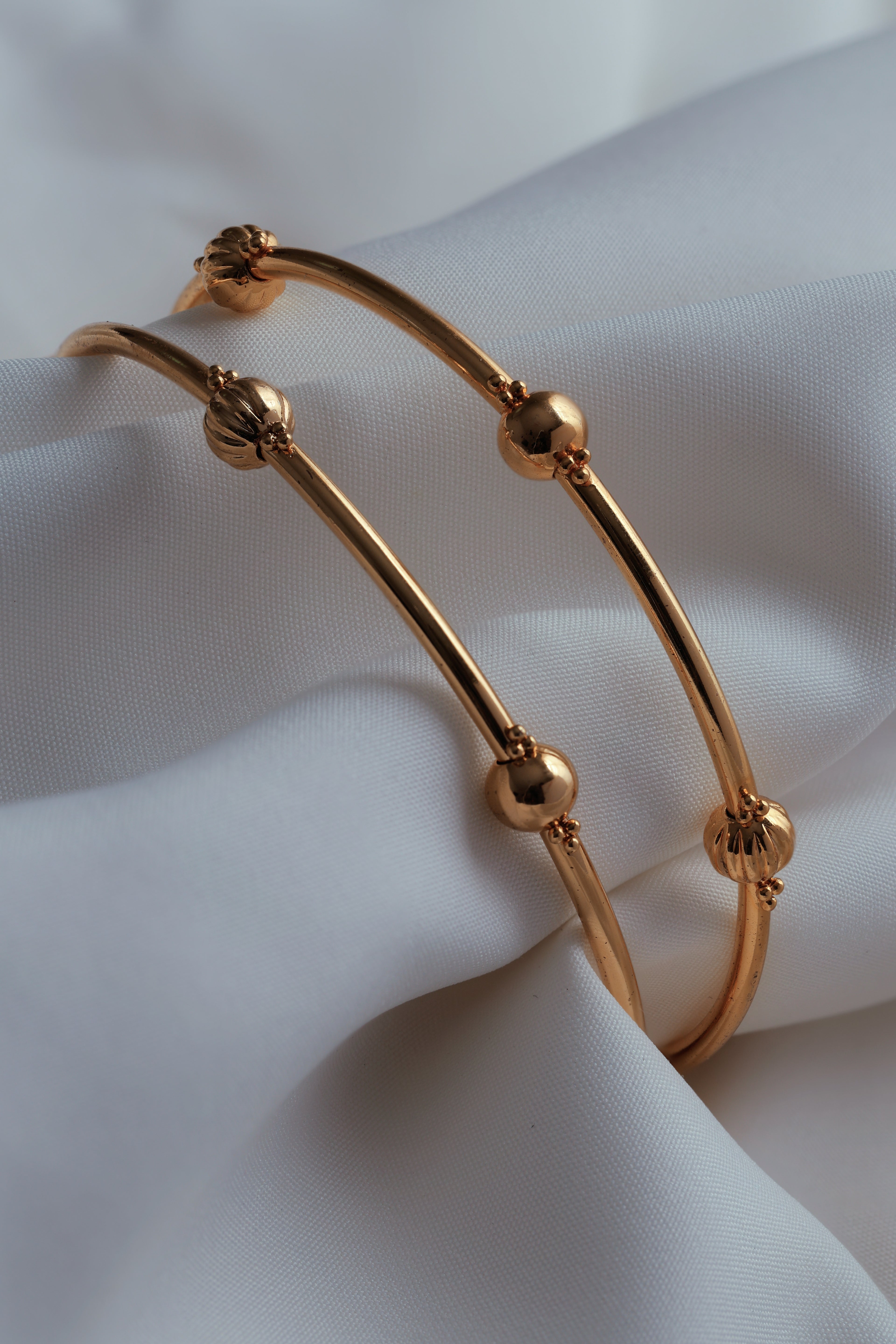 The Golden Orb Bangles - (Set of 2)