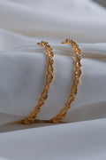 Exquisite Floral Lattice Gold-Plated Bangles (Set of 2) – High-S