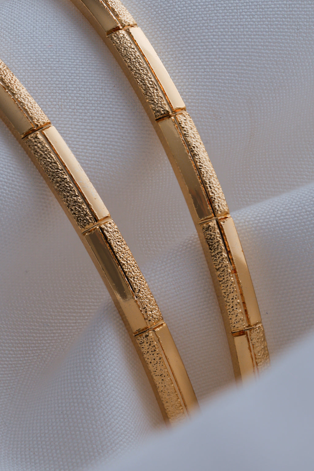 Gold Plated Textured Daily Wear Bangles (Set of 2)