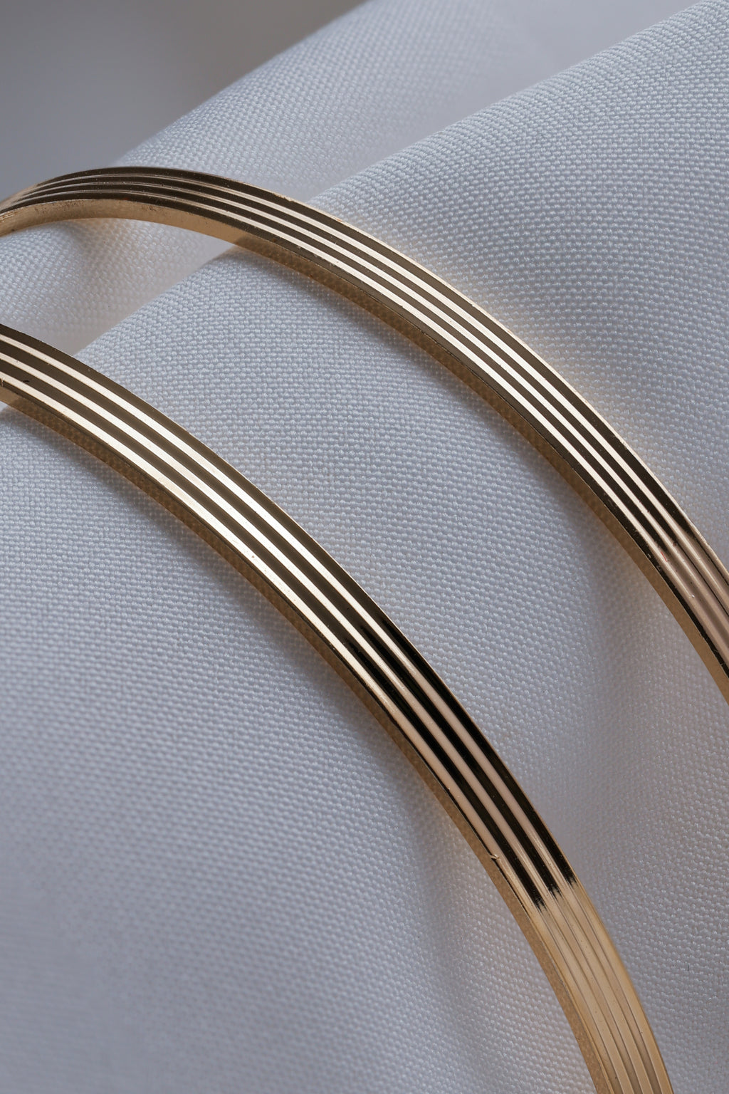 Timeless Ribbed Gold Bangles – Just Like Real Gold Design ( Set of 2)