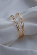 Premium Gold-Plated Geometric Bangles – Just Like Real Gold ( Set of 2)