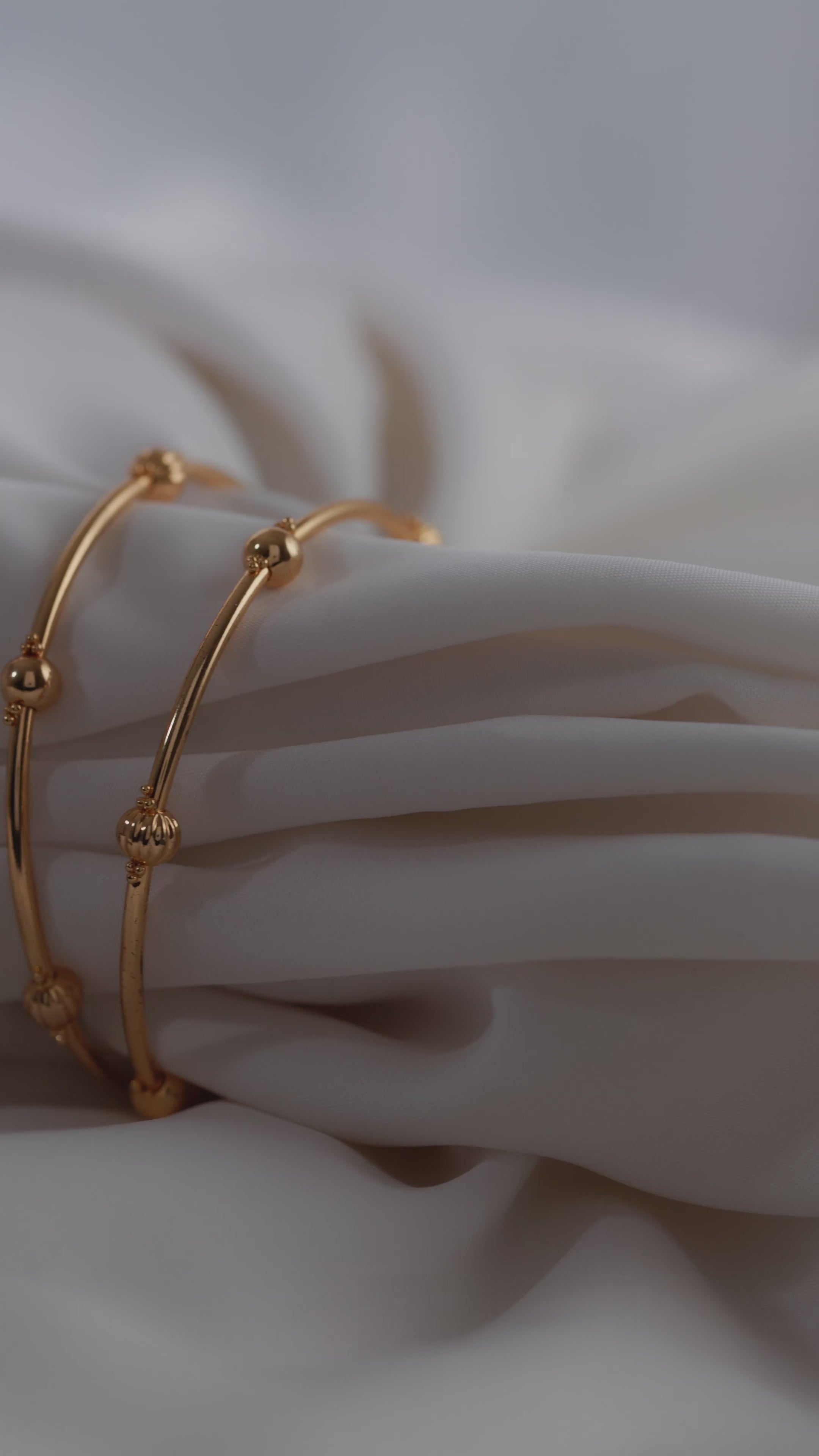 The Golden Orb Bangles - (Set of 2)
