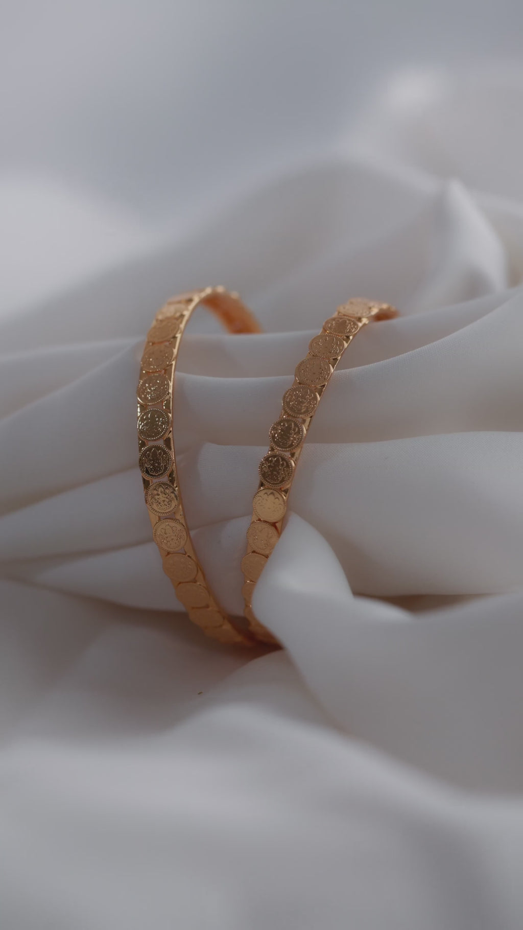 Classic Gold-Plated Coin Lakshmi Bangles (Set of 2) – Traditional